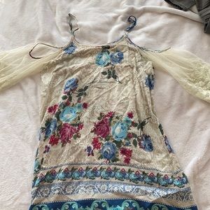 Spaghetti strap/off the shoulder dress